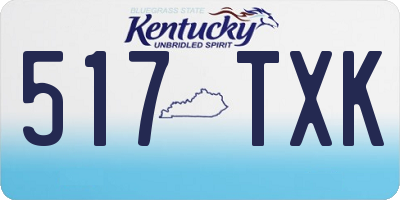 KY license plate 517TXK