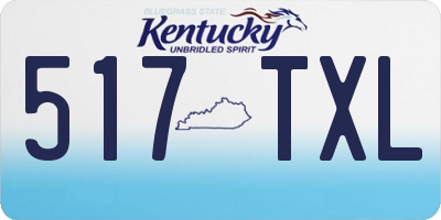 KY license plate 517TXL
