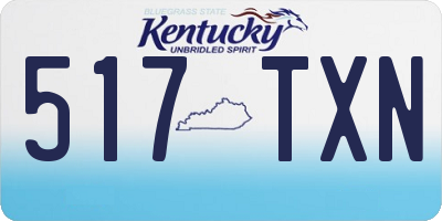 KY license plate 517TXN