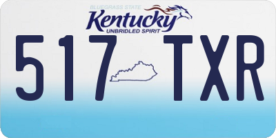 KY license plate 517TXR