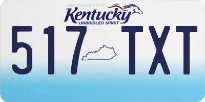 KY license plate 517TXT