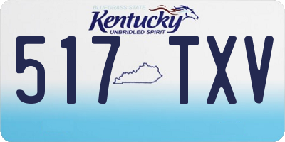 KY license plate 517TXV