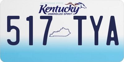 KY license plate 517TYA