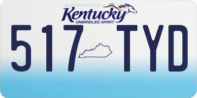 KY license plate 517TYD