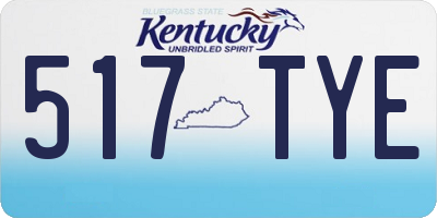 KY license plate 517TYE