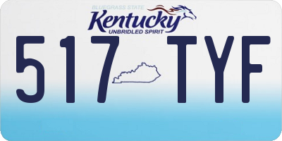 KY license plate 517TYF