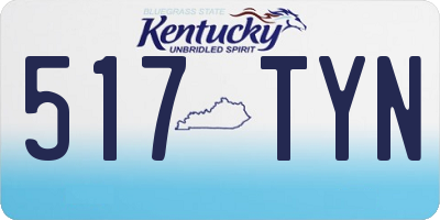 KY license plate 517TYN