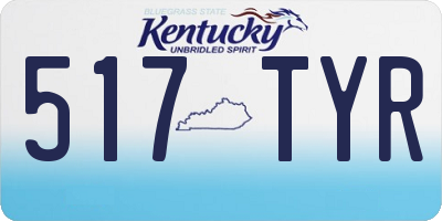 KY license plate 517TYR