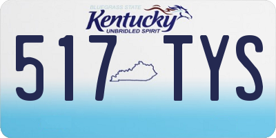 KY license plate 517TYS