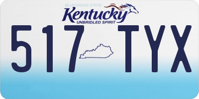 KY license plate 517TYX