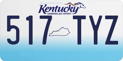 KY license plate 517TYZ