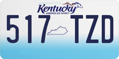 KY license plate 517TZD