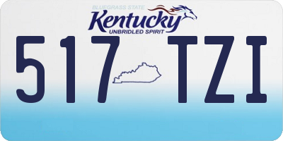 KY license plate 517TZI