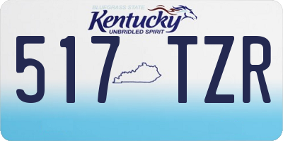 KY license plate 517TZR