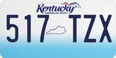 KY license plate 517TZX