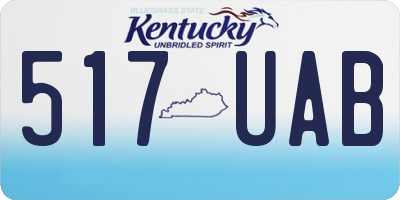 KY license plate 517UAB