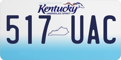 KY license plate 517UAC