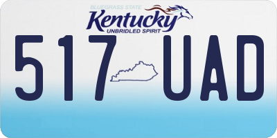 KY license plate 517UAD