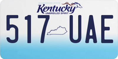 KY license plate 517UAE
