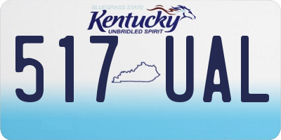 KY license plate 517UAL