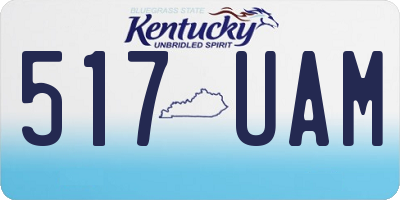KY license plate 517UAM