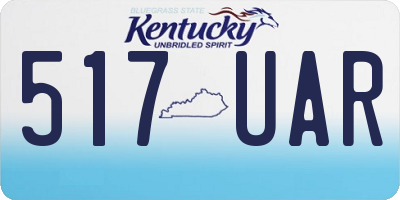KY license plate 517UAR