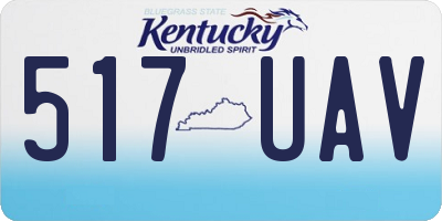 KY license plate 517UAV