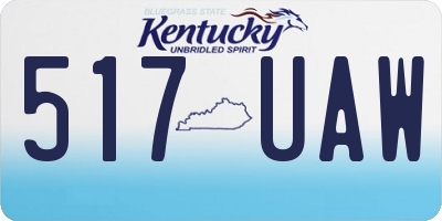 KY license plate 517UAW