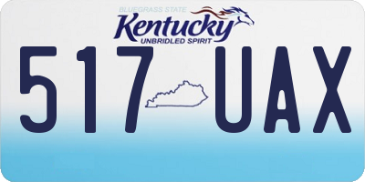 KY license plate 517UAX