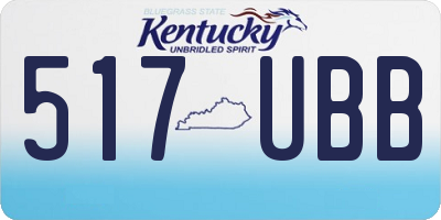 KY license plate 517UBB