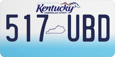 KY license plate 517UBD
