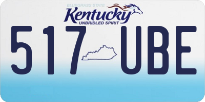KY license plate 517UBE