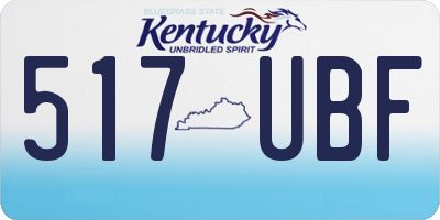 KY license plate 517UBF