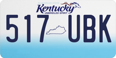KY license plate 517UBK