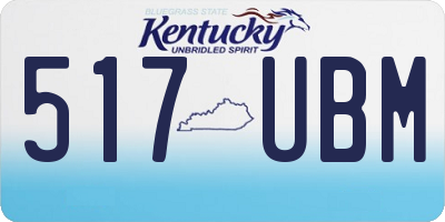 KY license plate 517UBM