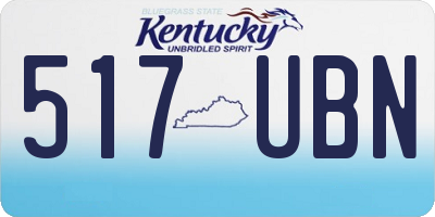 KY license plate 517UBN