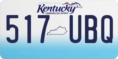 KY license plate 517UBQ