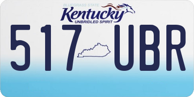 KY license plate 517UBR