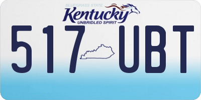 KY license plate 517UBT