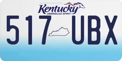 KY license plate 517UBX