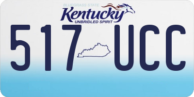 KY license plate 517UCC