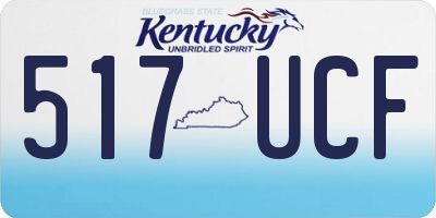 KY license plate 517UCF