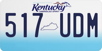 KY license plate 517UDM