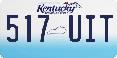 KY license plate 517UIT
