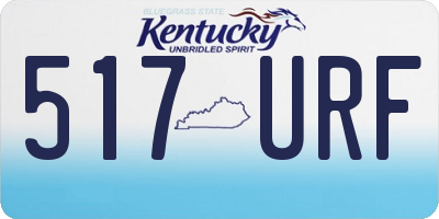KY license plate 517URF