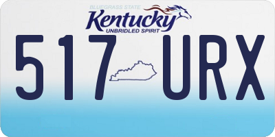 KY license plate 517URX