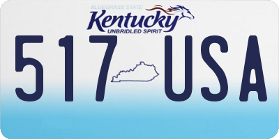 KY license plate 517USA