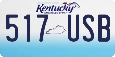 KY license plate 517USB