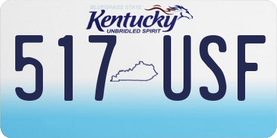KY license plate 517USF