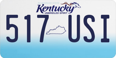 KY license plate 517USI